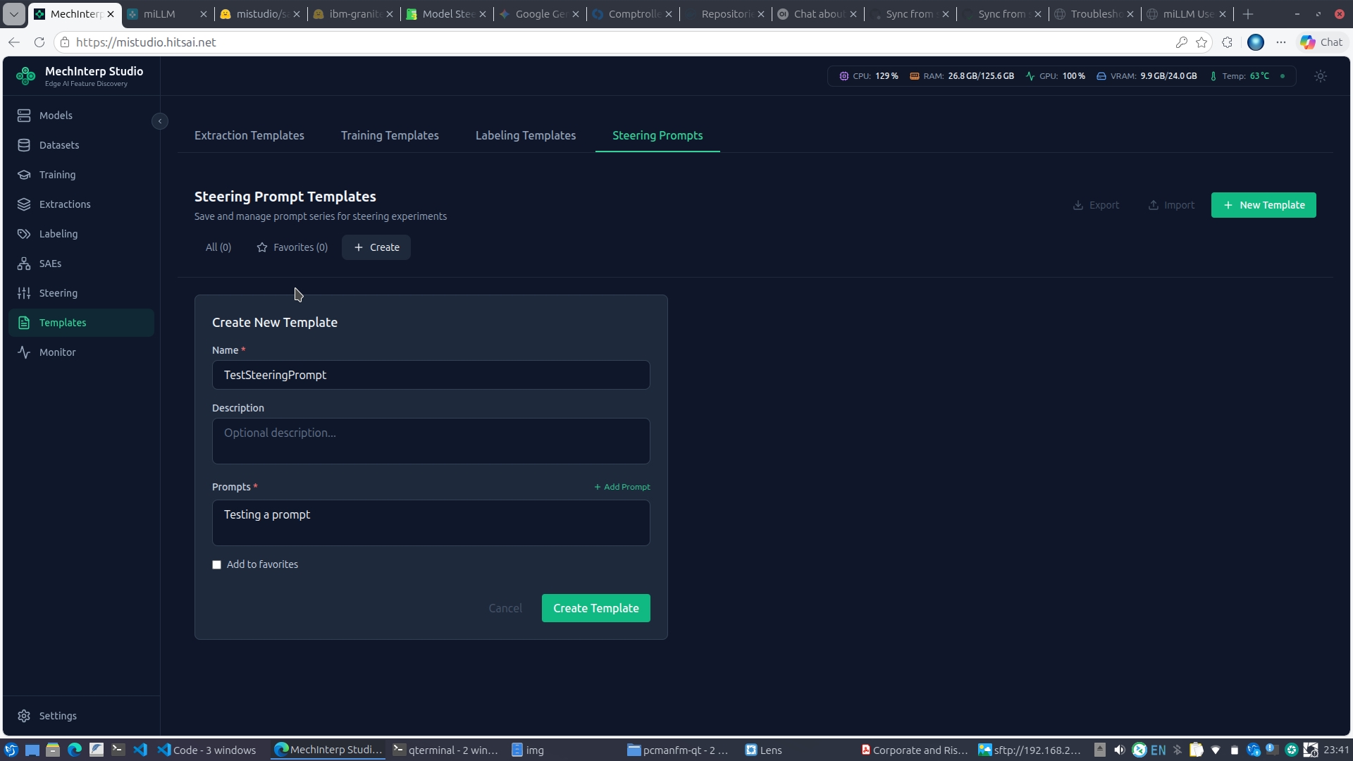 Creating a Steering Prompt Template